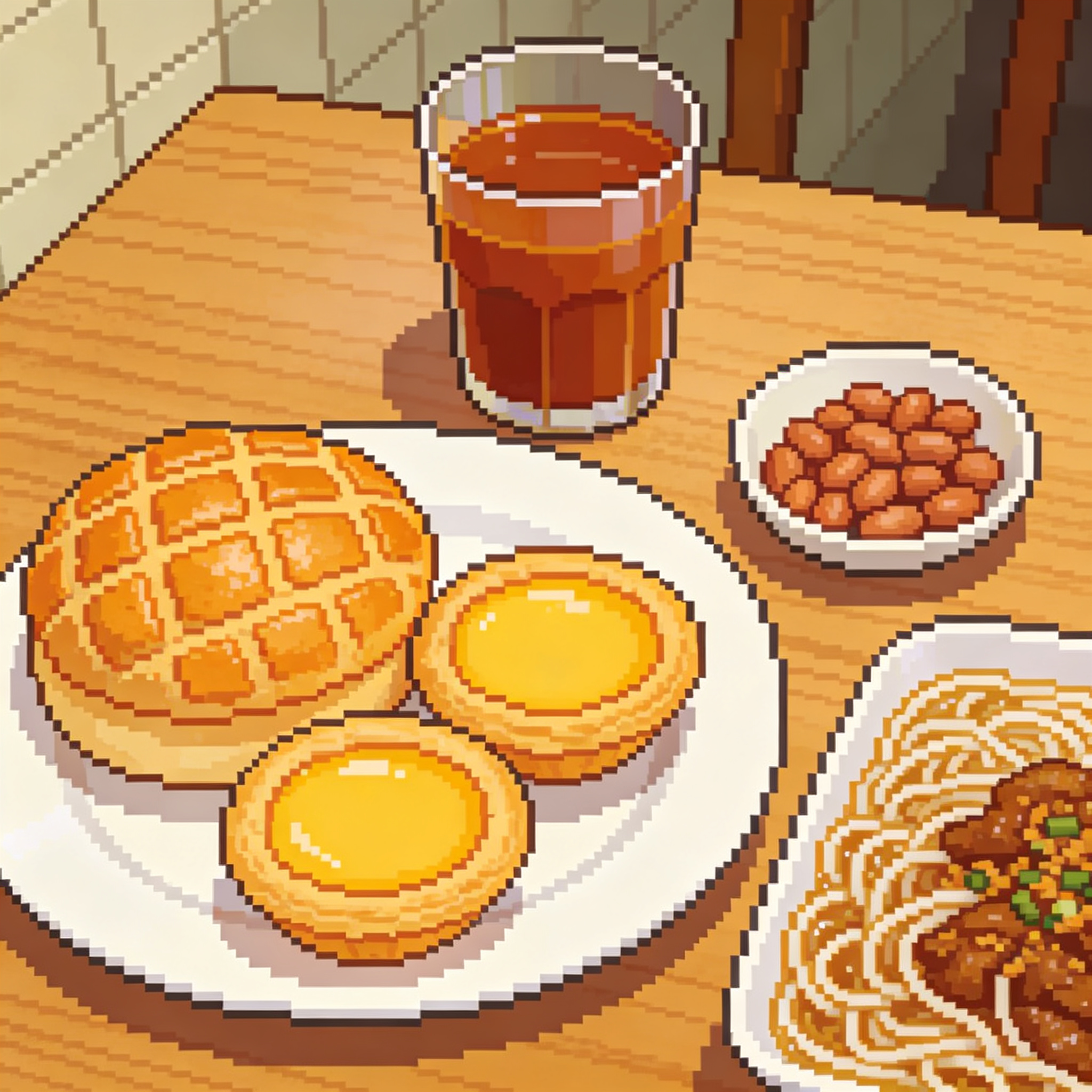 老爸茶（像素插画）